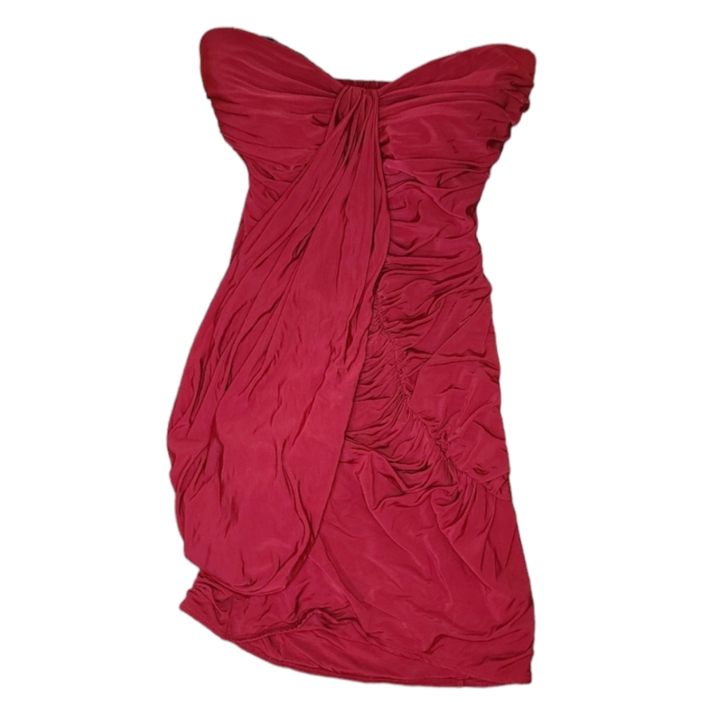 Red Bebe Mazzy Underdrape Strapless